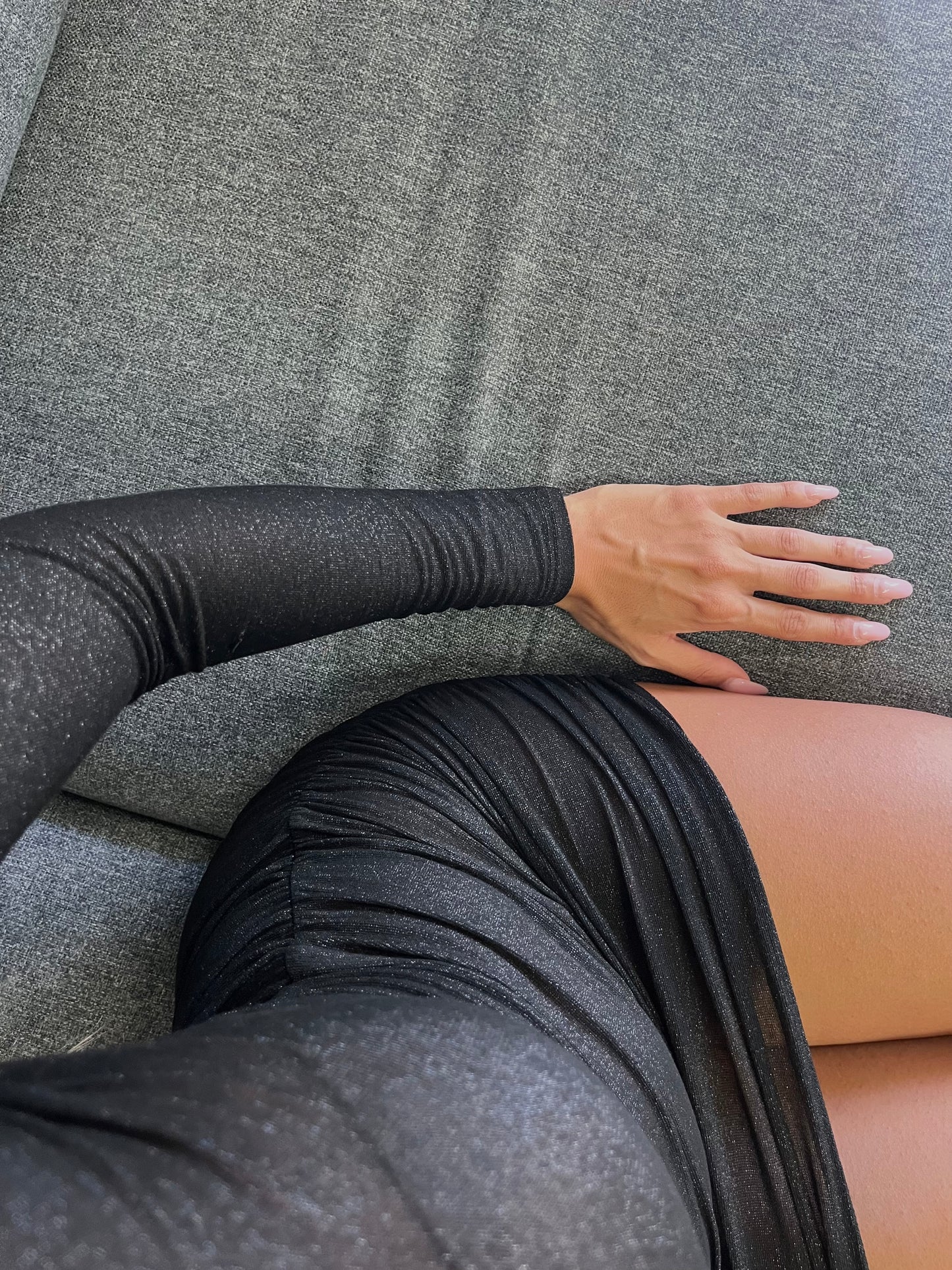 Mini Dress Glitter - Black
