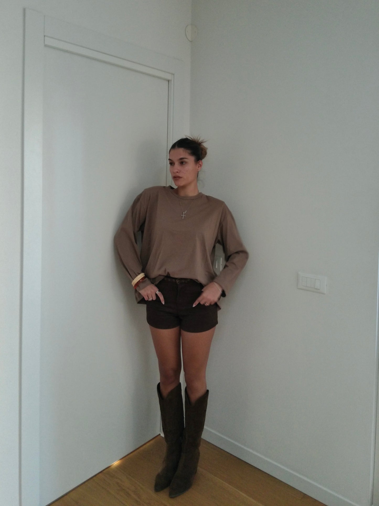 T-Shirt Spalline - Nocciola