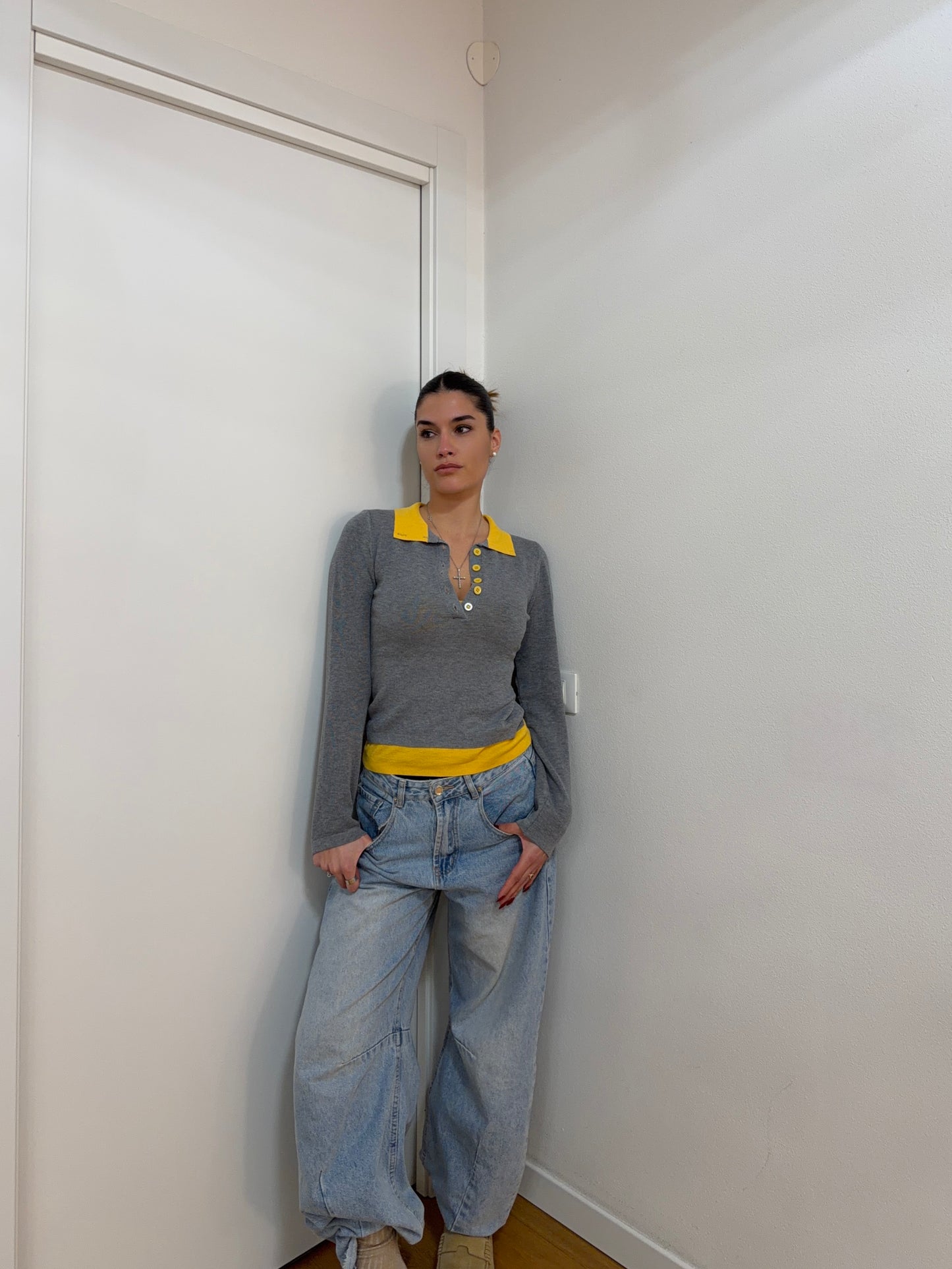 Maglia Double - Yellow/Grey