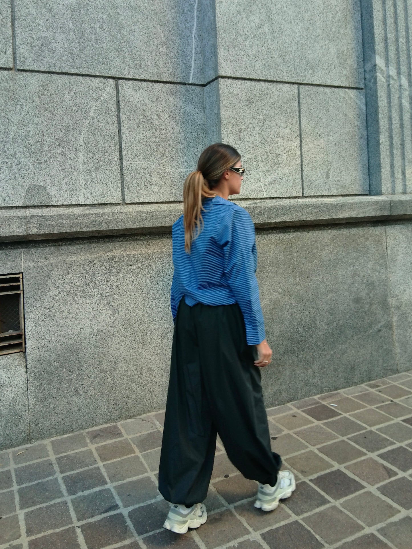 Camicia a Quadri - Celeste