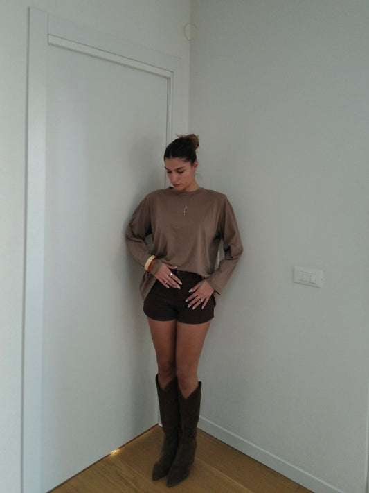 T-Shirt Spalline - Nocciola