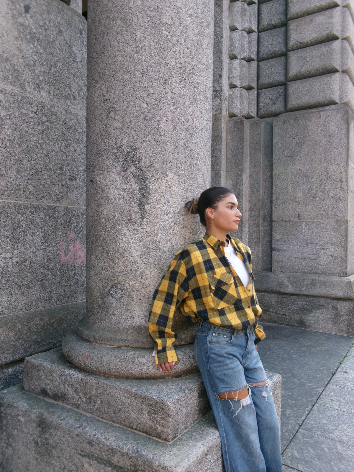 Camicia Spalline - Yellow/Blue