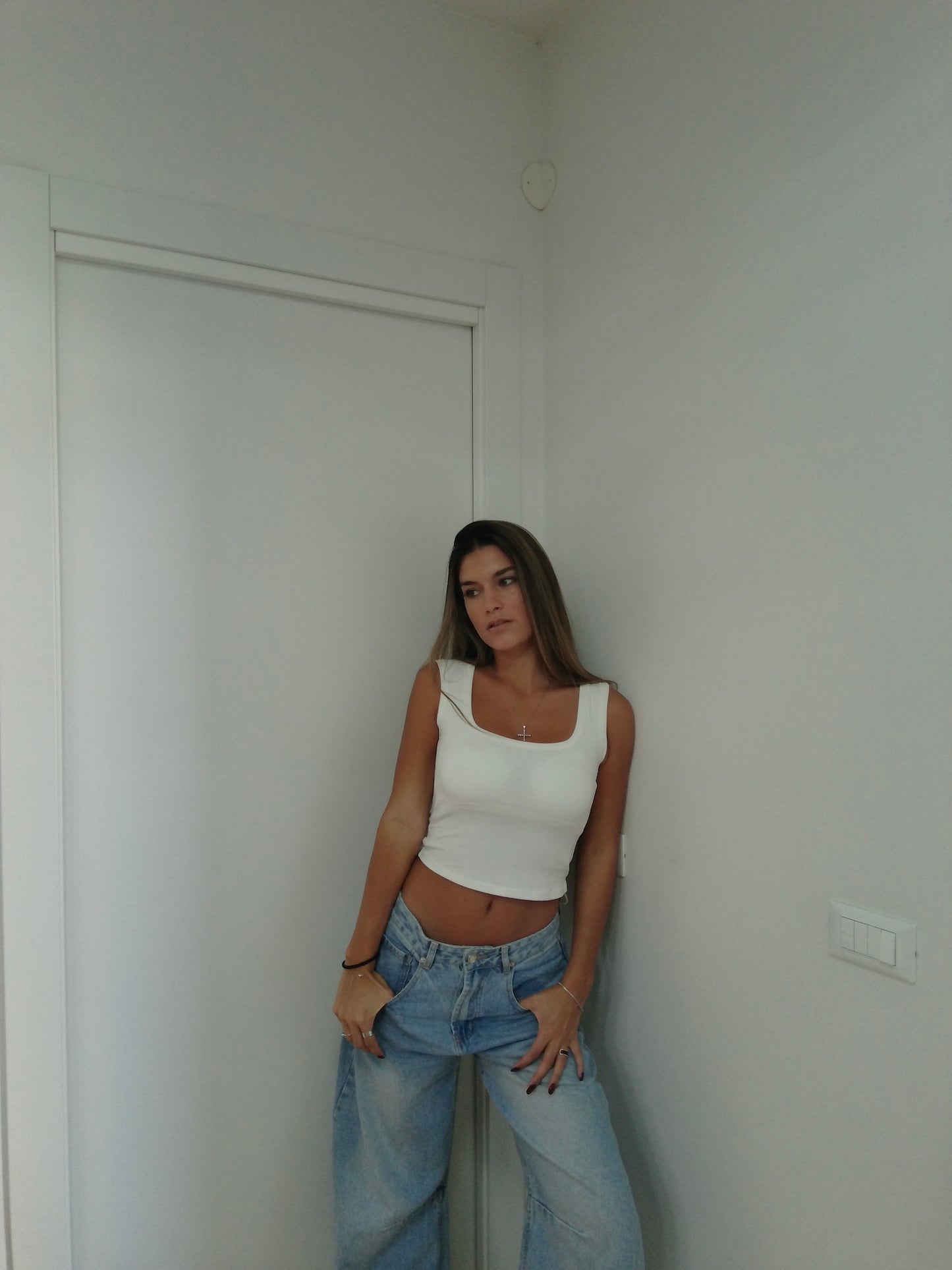 Top Crop - White