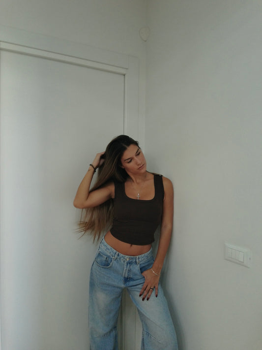 Top Crop - Brown
