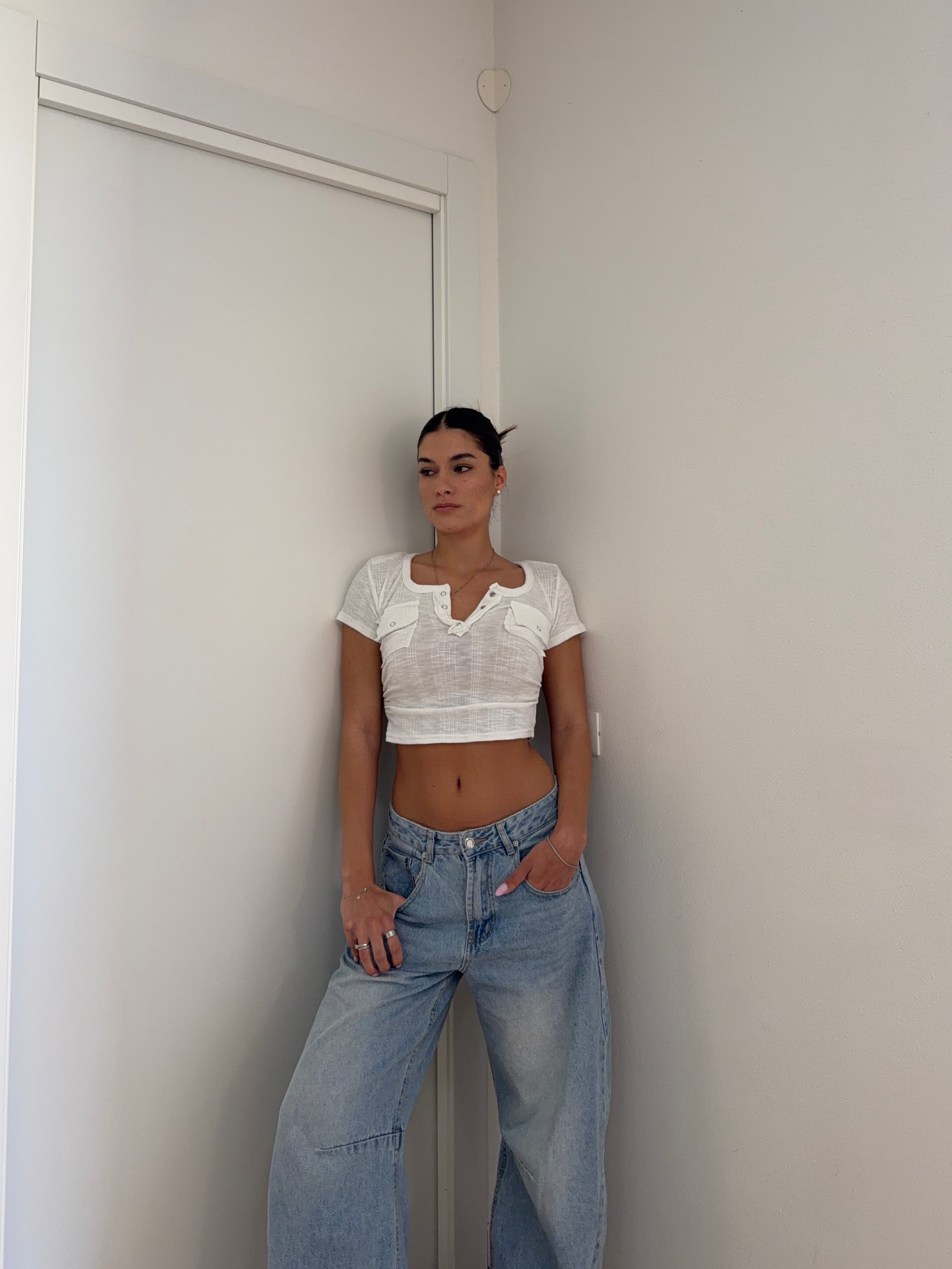 T-Shirt Bottoncini - White