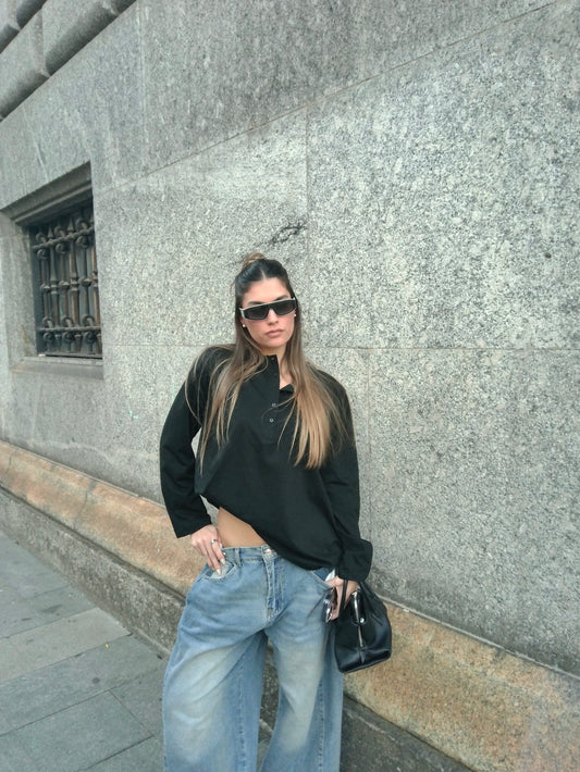 Maglia Bottoncini - Black