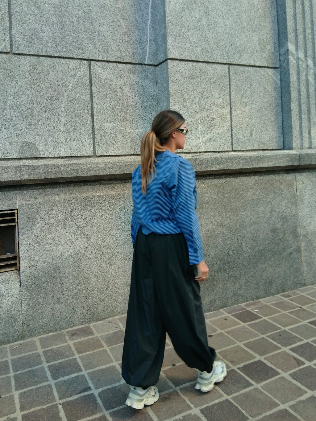Camicia a Quadri - Celeste