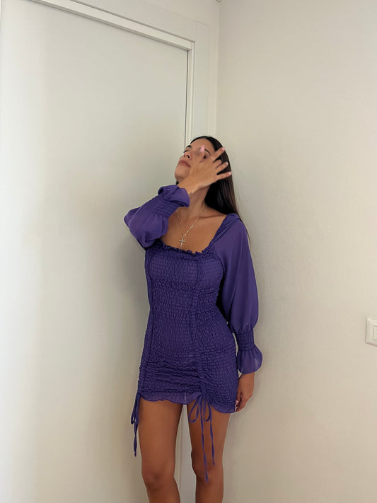 Abito Drappeggiato - Purple