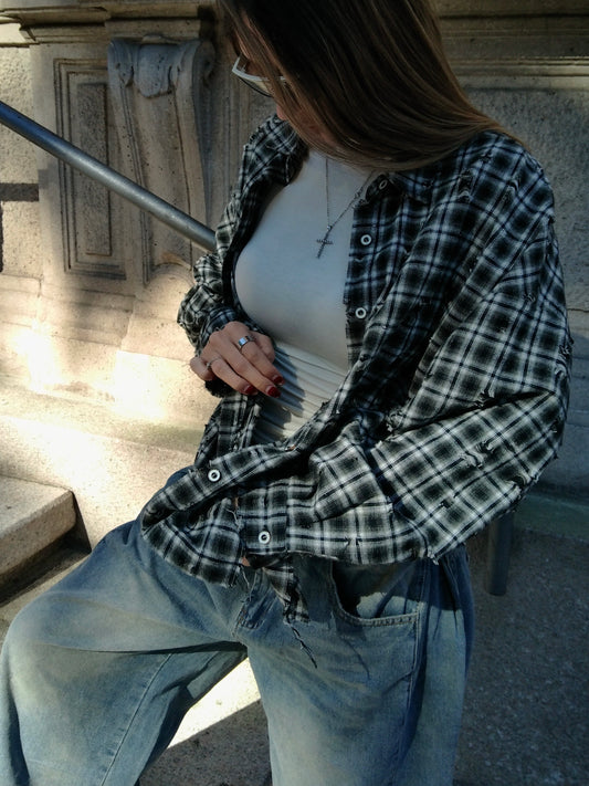 Camicia Over - Black/White