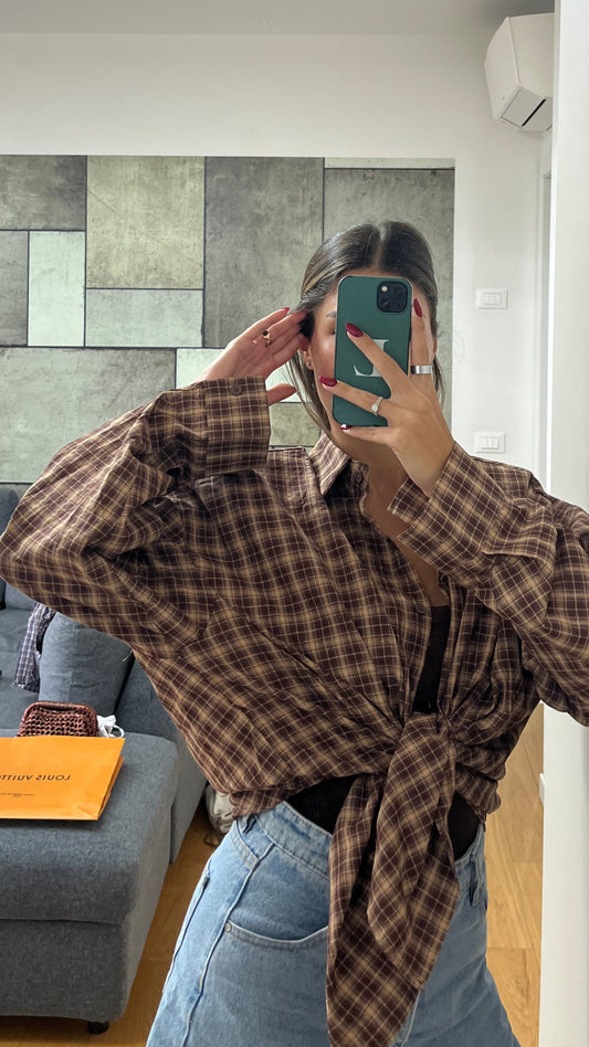 Camicia a Quadri - Marrone
