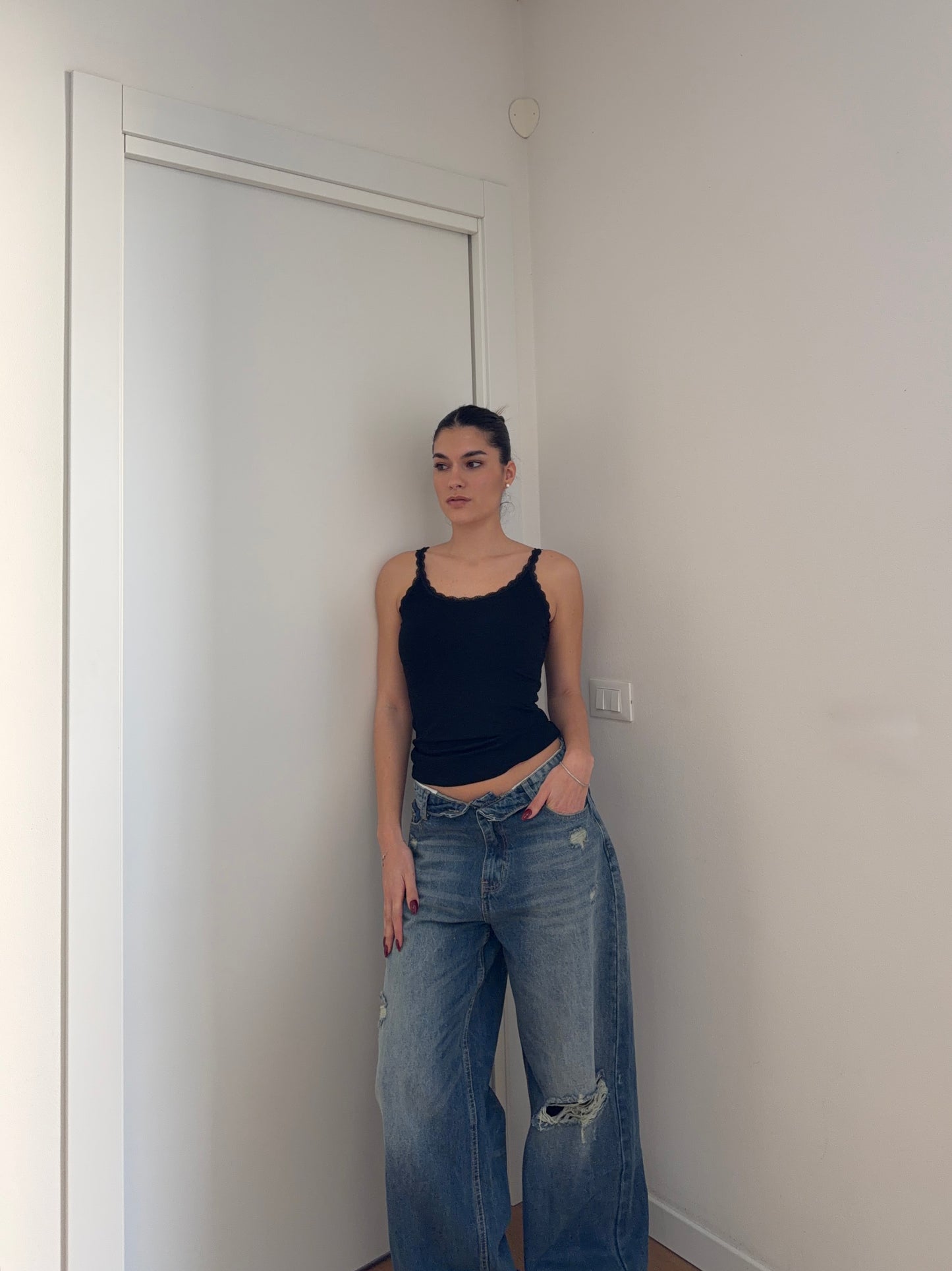 Top Merletto - Black