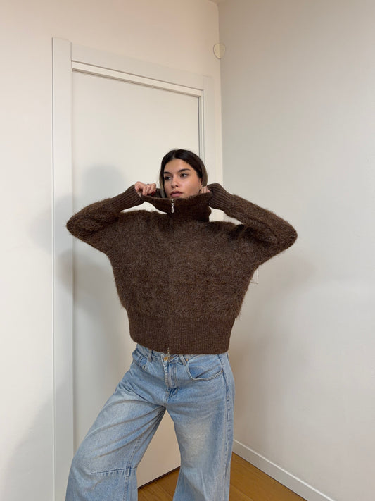 Pull Zip - Brown