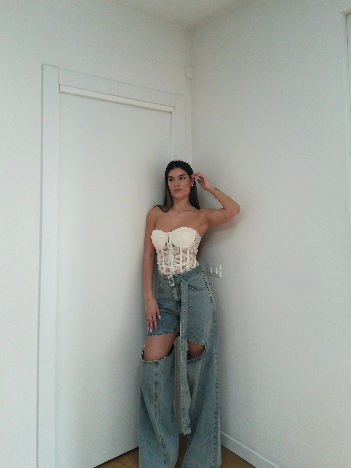 Jeans Cut Out - Lavaggio Chiaro