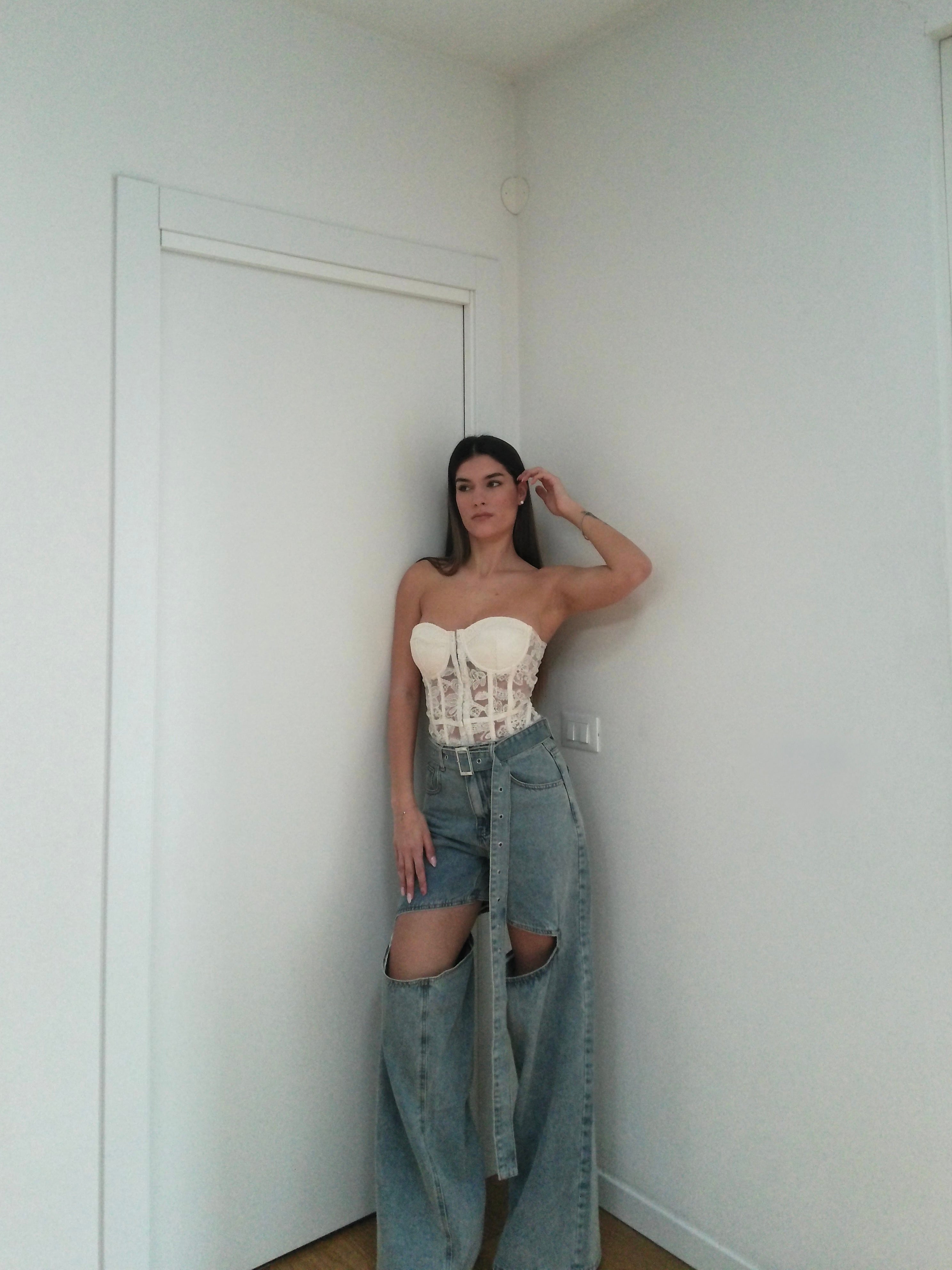 Jeans Cut Out - Lavaggio Chiaro