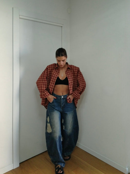 Camicia a Quadri - Bordeaux